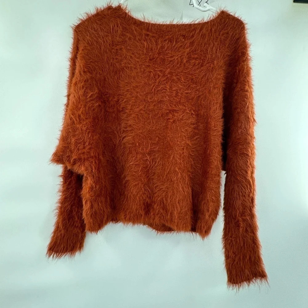 If it were me brown fuzzy sweater size XS
